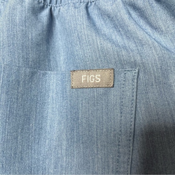 Figs Women Pants XXL High Waisted Zamora Jogger Scrubs Doctor Nurse Blue Gray - Picture 9 of 13